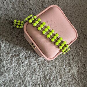 retro h&m crystal neon adjustable bracelet neon yellow